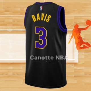 Maglia Los Angeles Lakers Anthony Davis NO 3 Citta 2023-24 Nero